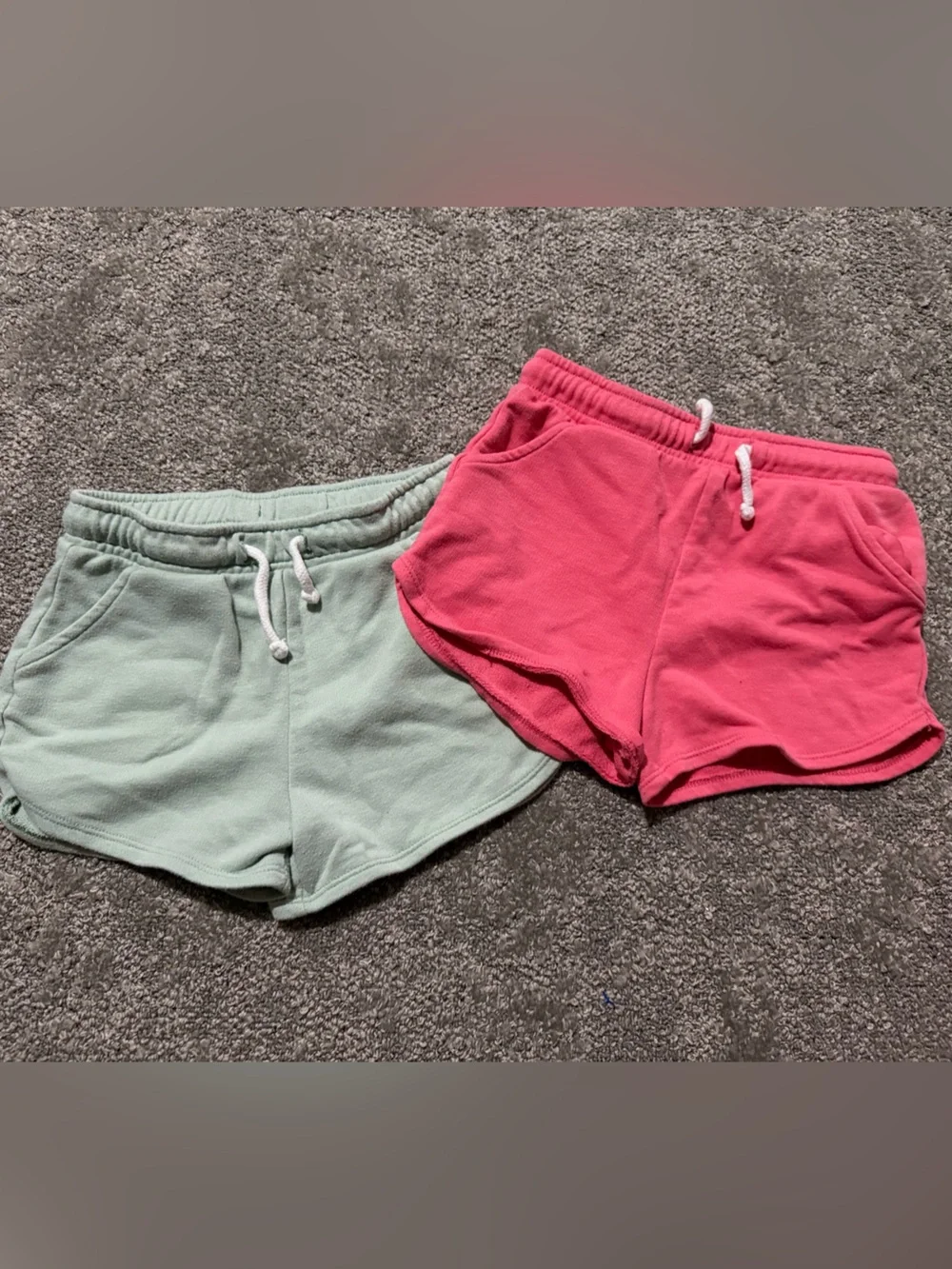 TWO Old Navy young girls 4T shorts‎ sweatpant material soft and comfy